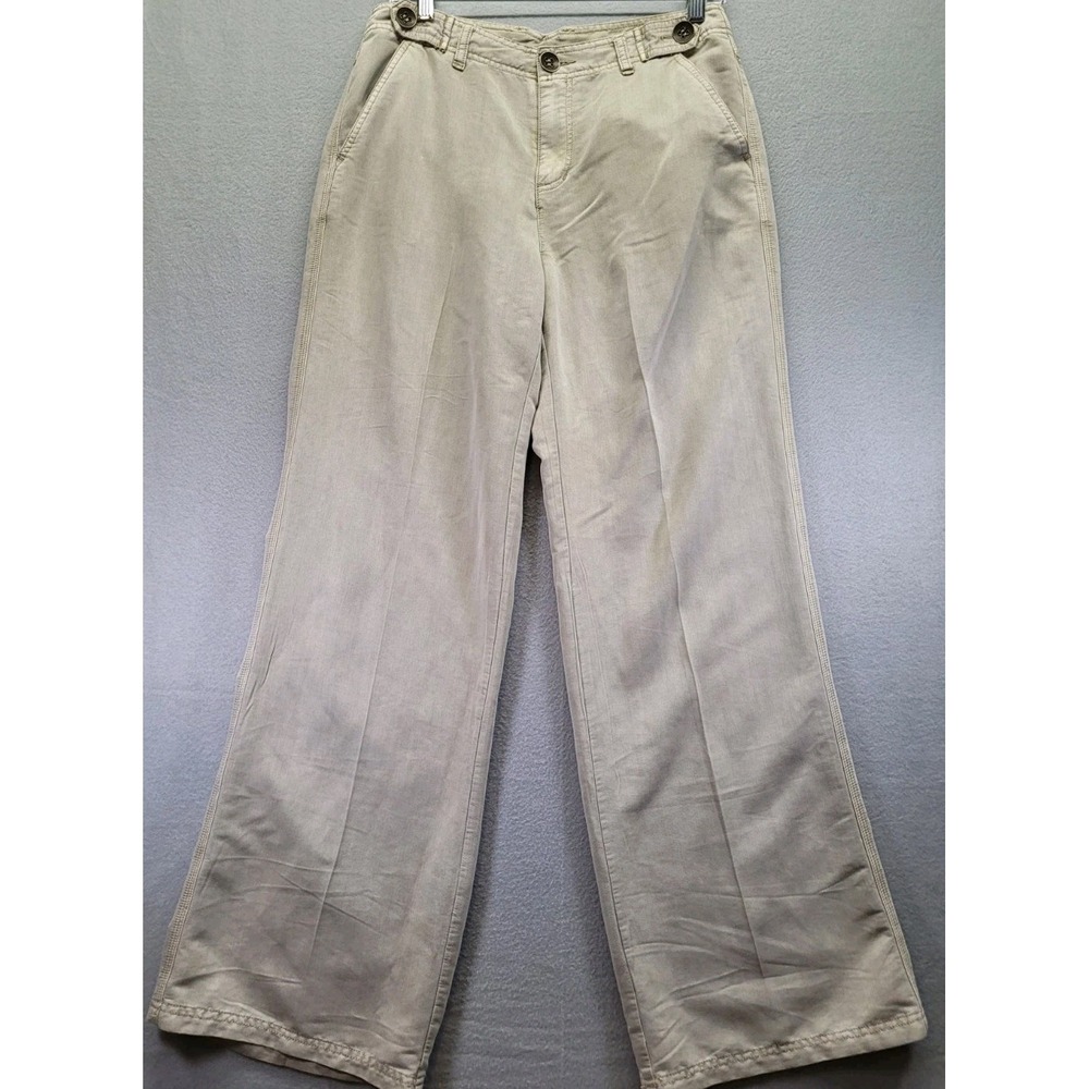 Bamboo Traders Women's Tan Casual Pants Womens Size‎ 6 Loose Minimalist Boho